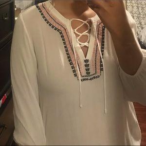 Cotton on Lace up long sleeve
